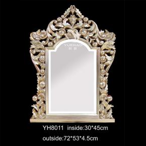 Antique Gold Metal Iron Frame Mirror Wall Art Indoor Luxury Wall Mounted Mirror Frame